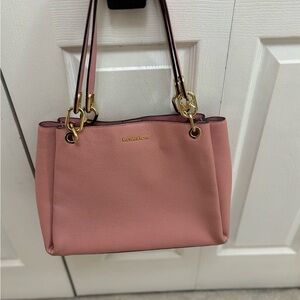 Michael Kors Blush Shoulder Bag with Gold Accents